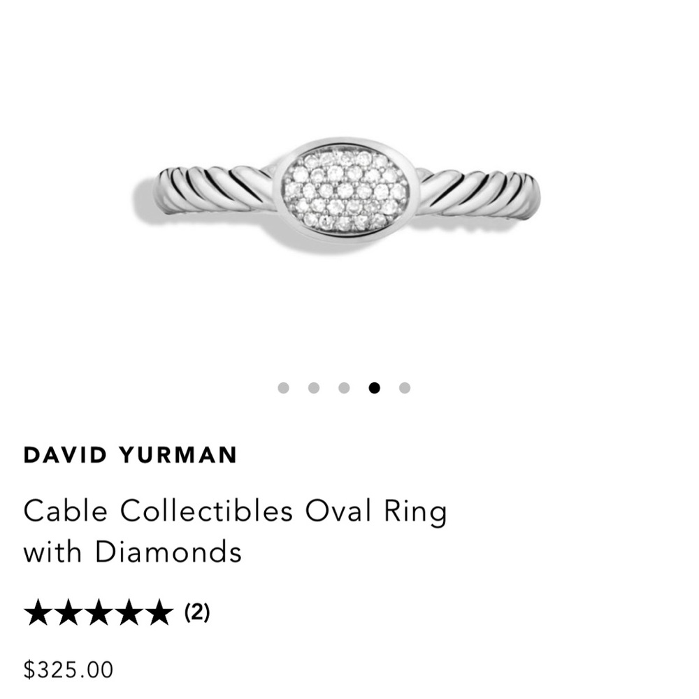 David Yurman Cable Oval Ring Diamonds